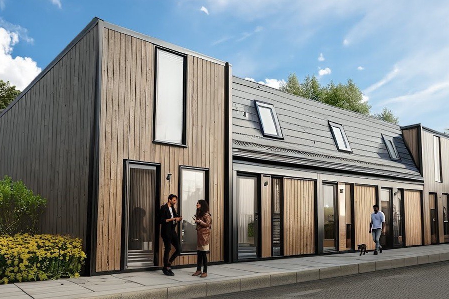 Rijtjeswoning met biobased en circulaire materialen