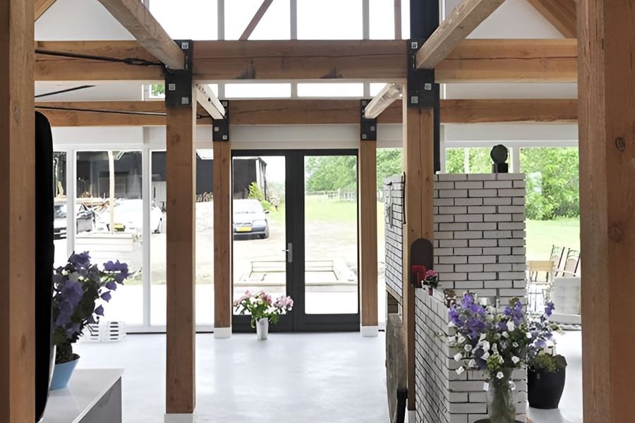 Ecologische woning van hout