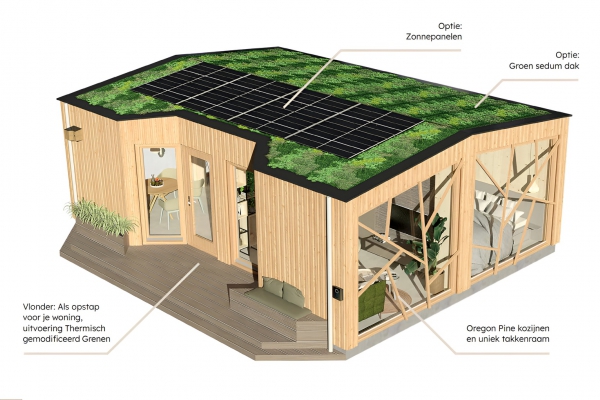 Eerste biofilische, biobased en modulaire woonunit gelanceerd